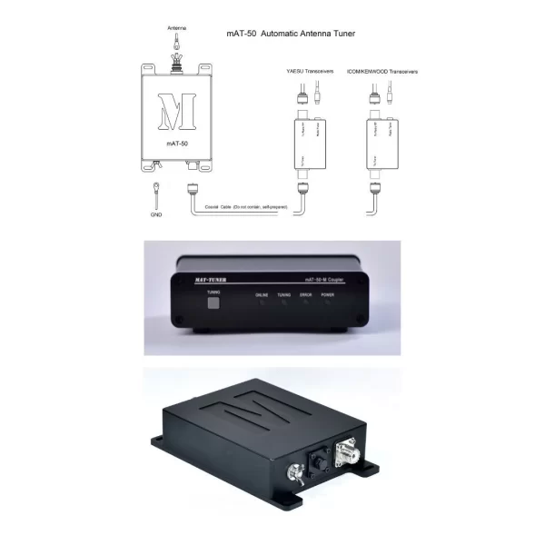 Sistema sintonizzatore mAT-50 1,6-54 MHz f. Yaesu, Icom, Kenwood